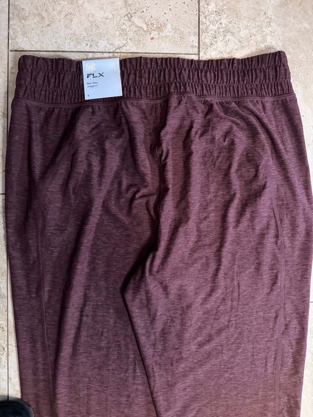 FLX Women's Wander Soft Touch Mid-Rise Joggers in Mahogany - Picture 7 of 7